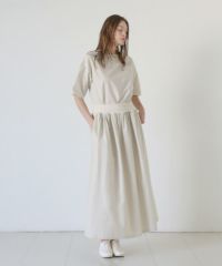 Mochi / home&miles.モチ / ホーム＆マイルズ.long skirt [ecru×striped]