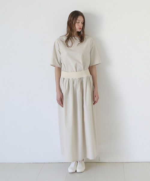 Mochi / home&miles.モチ / ホーム＆マイルズ.long skirt [ecru×striped]