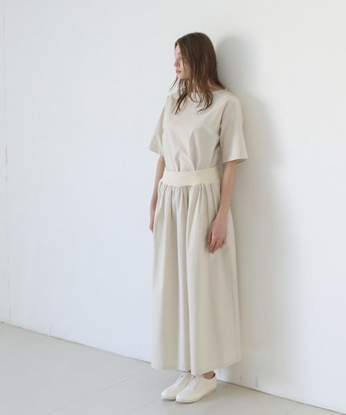 Mochi / home&miles.モチ / ホーム＆マイルズ.long skirt [ecru×striped]