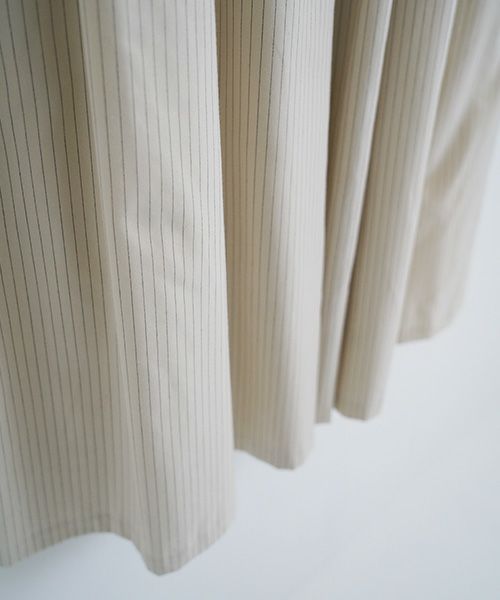 Mochi / home&miles.モチ / ホーム＆マイルズ.long skirt [ecru×striped]