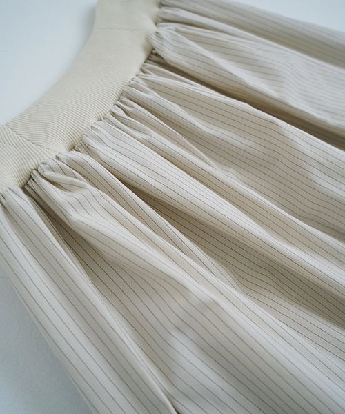 Mochi / home&miles.モチ / ホーム＆マイルズ.long skirt [ecru×striped]