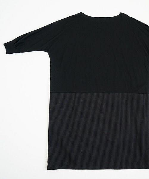 Mochi / home&miles.モチ / ホーム＆マイルズ.layered one piece [black×striped]