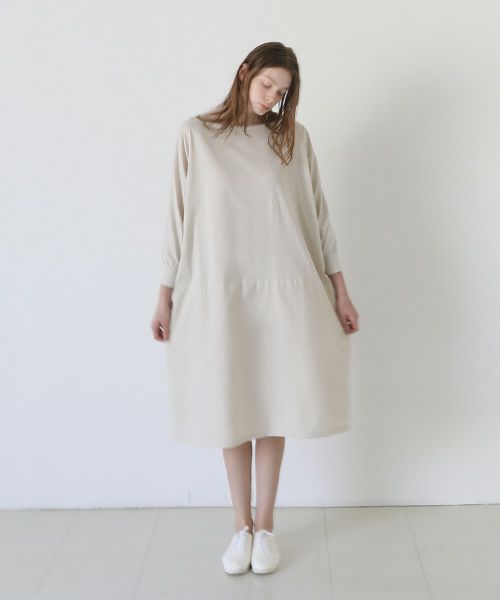 Mochi / home&miles.モチ / ホーム＆マイルズ.layered one piece [ecru×striped]