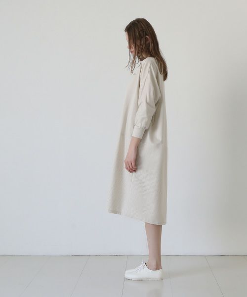 Mochi / home&miles.モチ / ホーム＆マイルズ.layered one piece [ecru×striped]