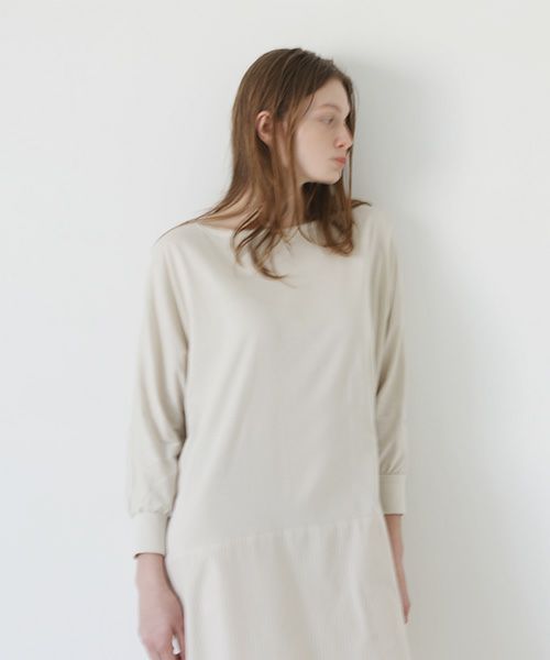 Mochi / home&miles.モチ / ホーム＆マイルズ.layered one piece [ecru×striped]