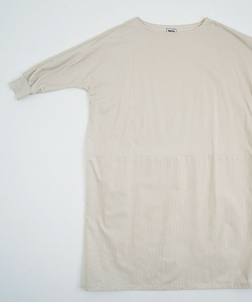 Mochi / home&miles.モチ / ホーム＆マイルズ.layered one piece [ecru×striped]