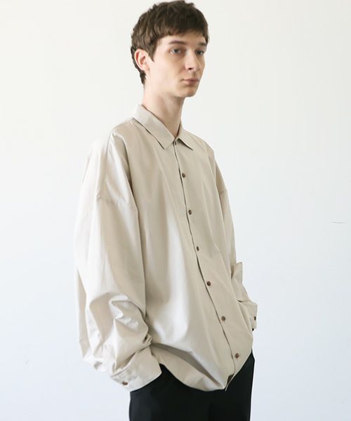 VU.ヴウ.ballon shirt-FINX COTTON vu-a23-s01[OFF BEIGE]