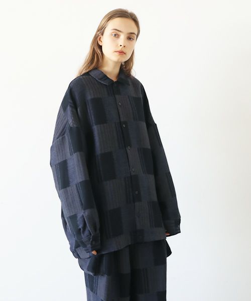 VU.ヴウ.check ballon shirt vu-a23-s01[CHECK]