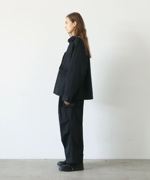 flight shirt-FINX COTTON vu-a23-s02[BLACK]