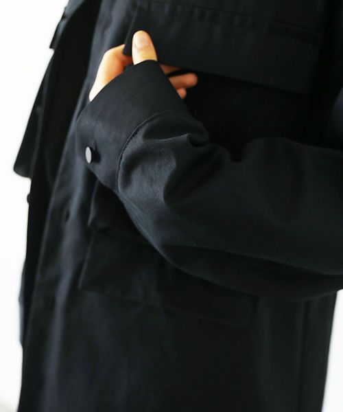 flight shirt-FINX COTTON vu-a23-s02[BLACK]