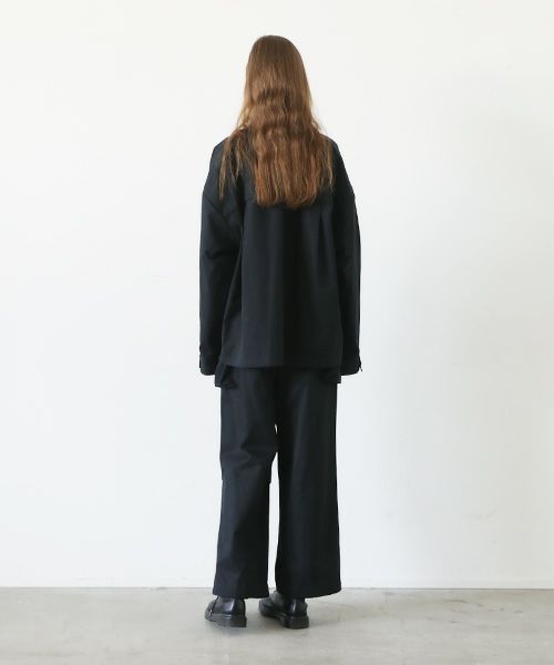 flight shirt-FINX COTTON vu-a23-s02[BLACK]