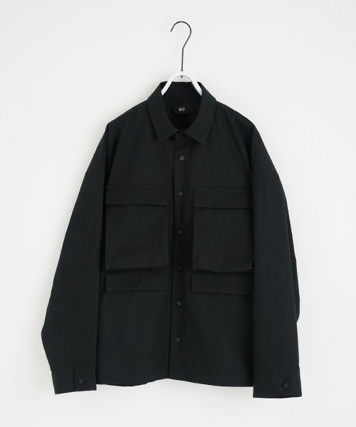 flight shirt-FINX COTTON vu-a23-s02[BLACK]