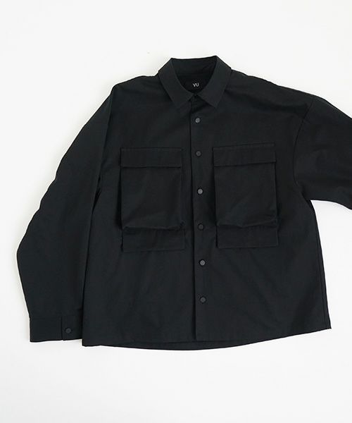 flight shirt-FINX COTTON vu-a23-s02[BLACK]