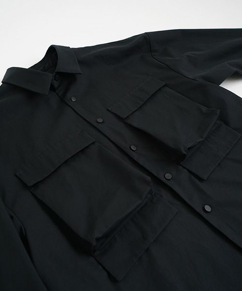 flight shirt-FINX COTTON vu-a23-s02[BLACK]