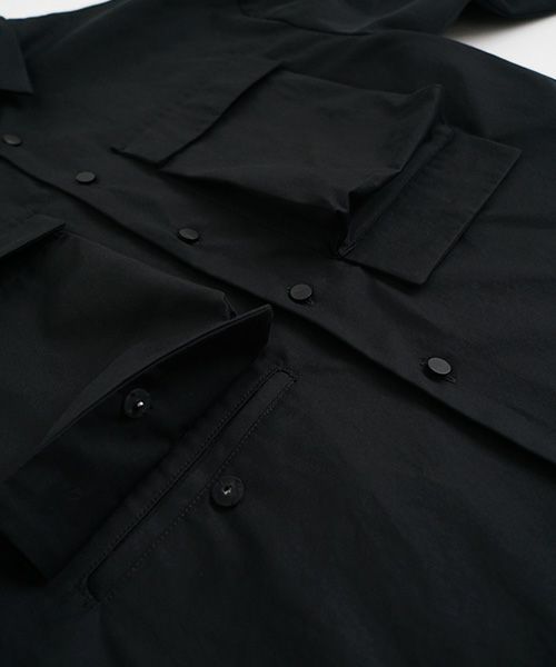 flight shirt-FINX COTTON vu-a23-s02[BLACK]