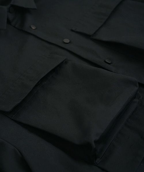 flight shirt-FINX COTTON vu-a23-s02[BLACK]
