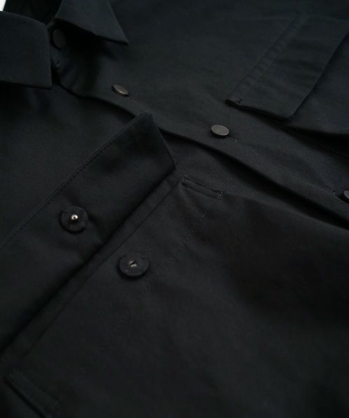 flight shirt-FINX COTTON vu-a23-s02[BLACK]