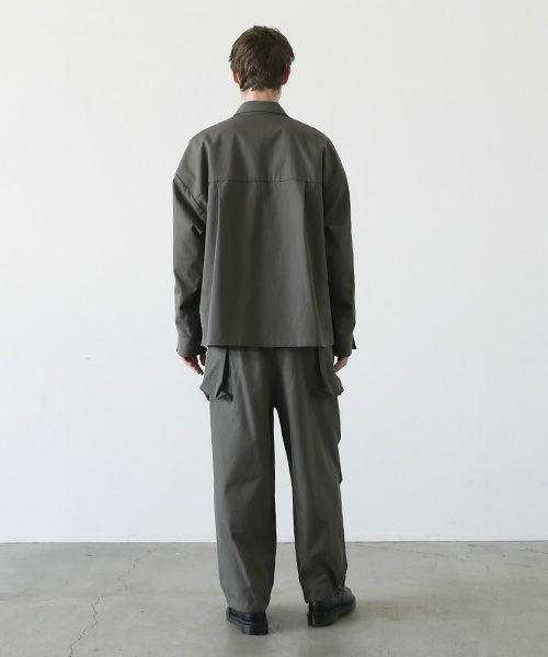 VU.ヴウ.flight shirt-FINX COTTON vu-a23-s02[DARK KHAKI]