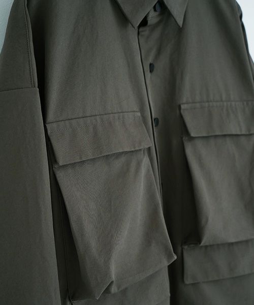 VU.ヴウ.flight shirt-FINX COTTON vu-a23-s02[DARK KHAKI]