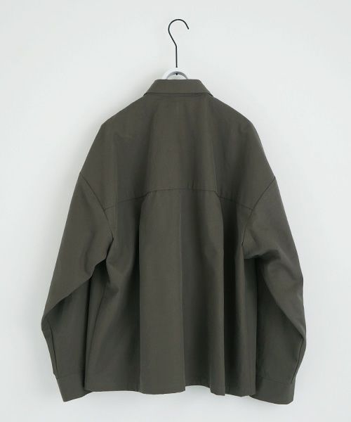 VU.ヴウ.flight shirt-FINX COTTON vu-a23-s02[DARK KHAKI]