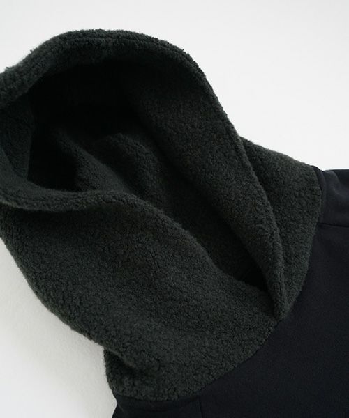 VU ballon over boa hoody vu-a23-t06[BLACK×MOSS GREEN]