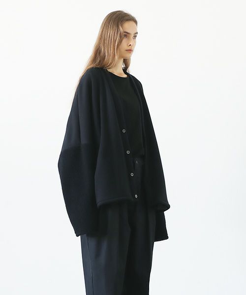 VU.ヴウ.boa sweat cardigan vu-a23-t07[BLACK]