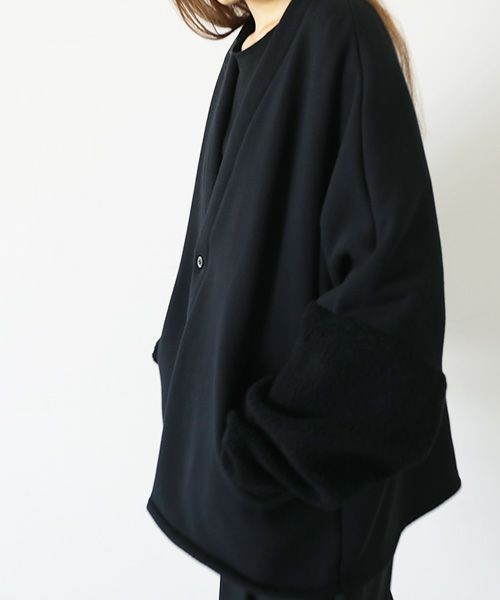 VU.ヴウ.boa sweat cardigan vu-a23-t07[BLACK]