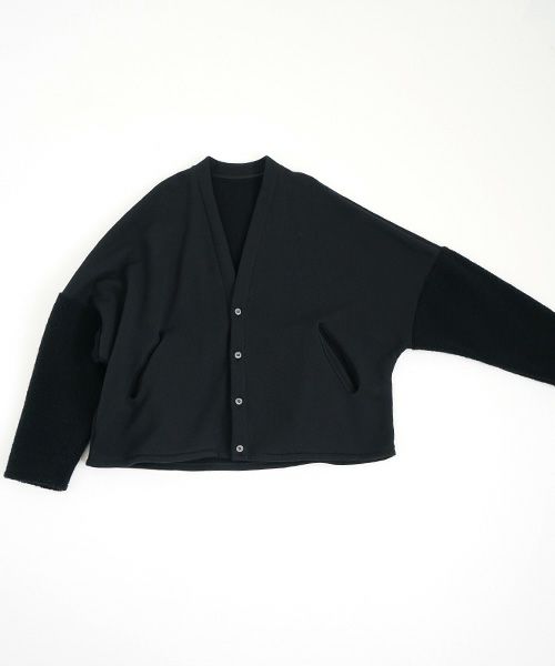 VU.ヴウ.boa sweat cardigan vu-a23-t07[BLACK]
