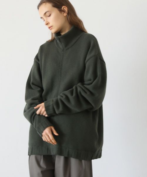 VU.ヴウ.zip knit cardigan vu-a23-k23[OLIVE]