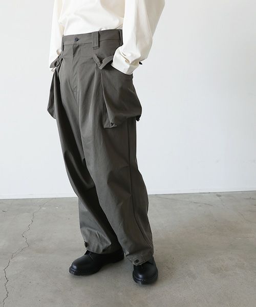 VU.ヴウ.flight pants-FINX COTTON vu-a23-p08[DARK KHAKI]