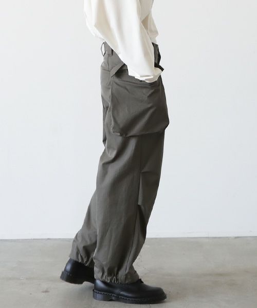 VU.ヴウ.flight pants-FINX COTTON vu-a23-p08[DARK KHAKI]