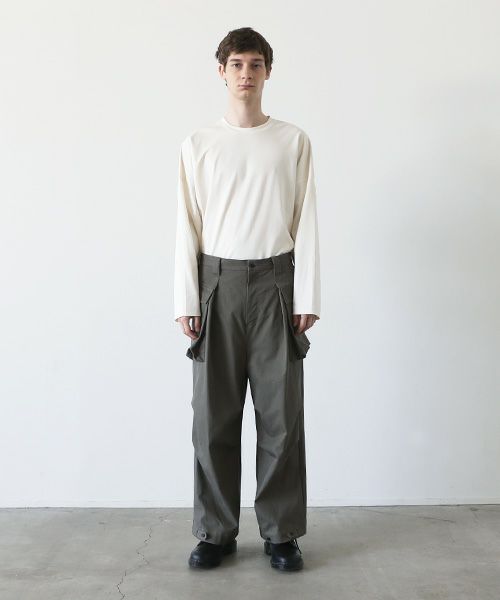 VU.ヴウ.flight pants-FINX COTTON vu-a23-p08[DARK KHAKI]
