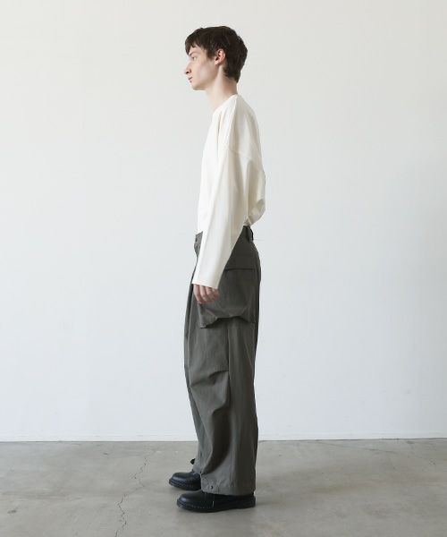 VU.ヴウ.flight pants-FINX COTTON vu-a23-p08[DARK KHAKI]