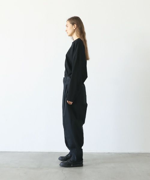 VU.ヴウ.tapered pants-FINX COTTON vu-a23-p10[BLACK]
