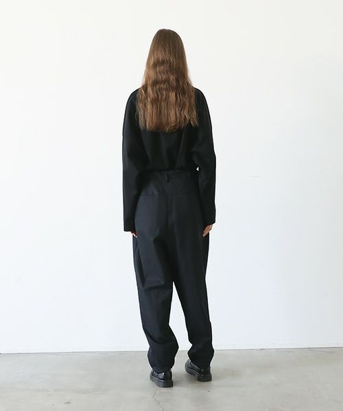 VU.ヴウ.tapered pants-FINX COTTON vu-a23-p10[BLACK]