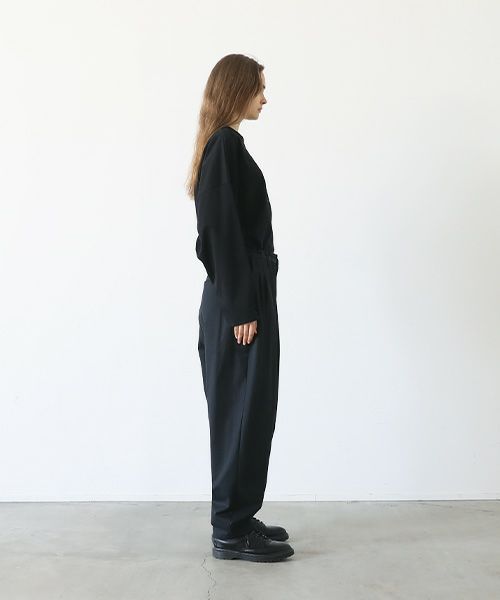 VU.ヴウ.tapered pants-FINX COTTON vu-a23-p10[BLACK]