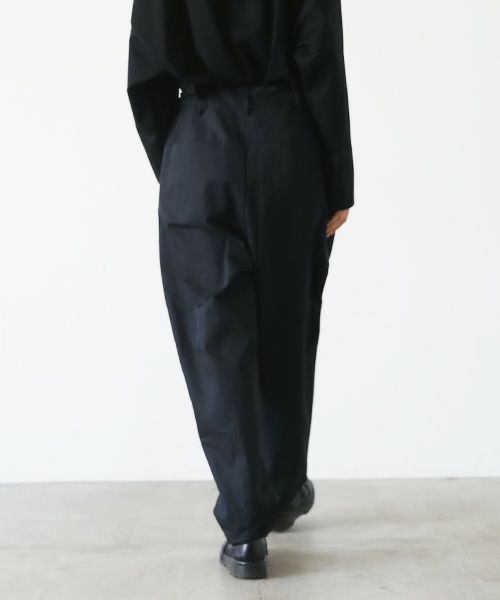 VU.ヴウ.tapered pants-FINX COTTON vu-a23-p10[BLACK]