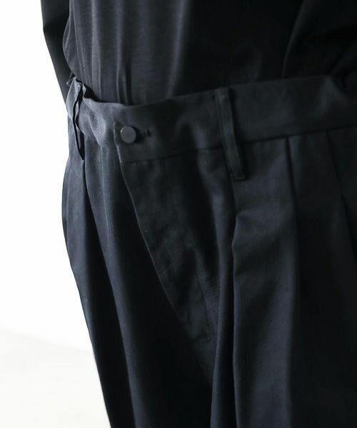 VU.ヴウ.tapered pants-FINX COTTON vu-a23-p10[BLACK]