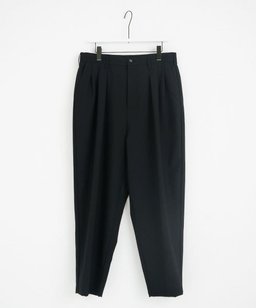 VU.ヴウ.tapered pants-FINX COTTON vu-a23-p10[BLACK]