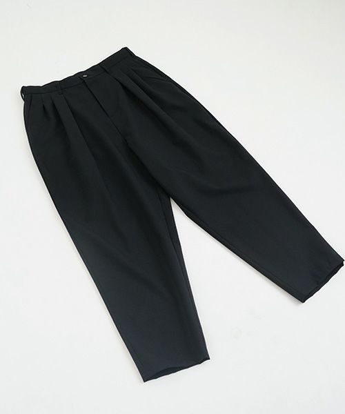 VU.ヴウ.tapered pants-FINX COTTON vu-a23-p10[BLACK]