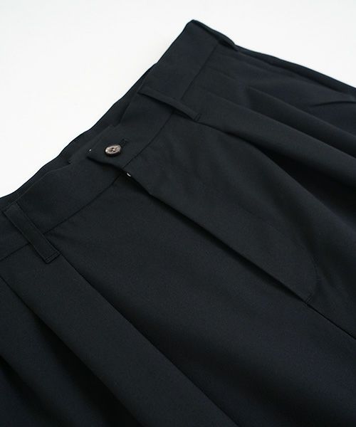 VU.ヴウ.tapered pants-FINX COTTON vu-a23-p10[BLACK]