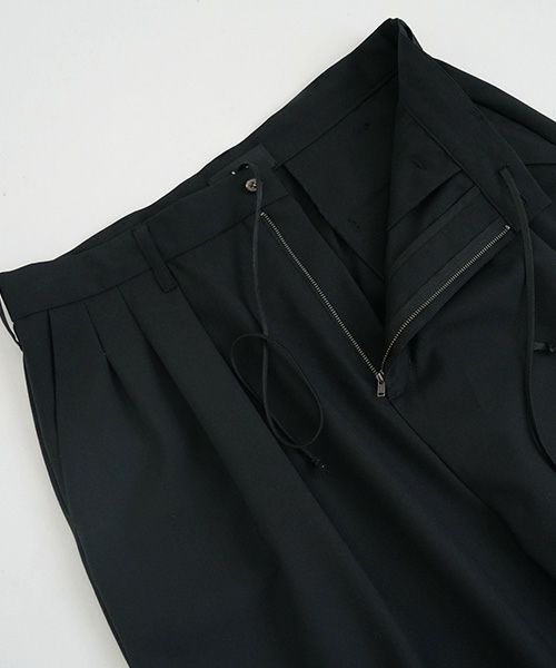 VU.ヴウ.tapered pants-FINX COTTON vu-a23-p10[BLACK]