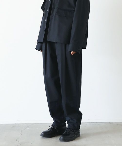 VU.ヴウ.tapered pants-FINX COTTON vu-a23-p10[BLACK]