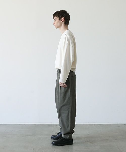 VU.ヴウ.tapered pants-FINX COTTON vu-a23-p10[DARK KHAKI]