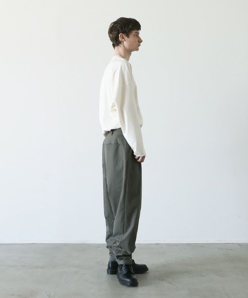 VU.ヴウ.tapered pants-FINX COTTON vu-a23-p10[DARK KHAKI]