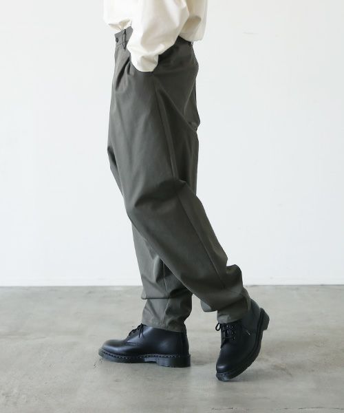 VU.ヴウ.tapered pants-FINX COTTON vu-a23-p10[DARK KHAKI]