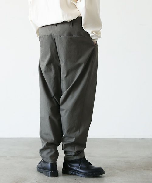 VU.ヴウ.tapered pants-FINX COTTON vu-a23-p10[DARK KHAKI]