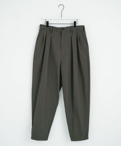 VU.ヴウ.tapered pants-FINX COTTON vu-a23-p10[DARK KHAKI]