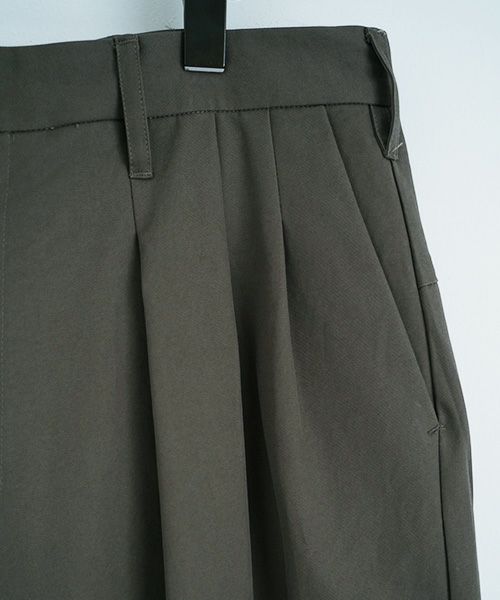 VU.ヴウ.tapered pants-FINX COTTON vu-a23-p10[DARK KHAKI]