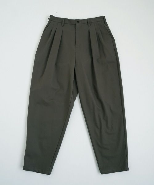VU.ヴウ.tapered pants-FINX COTTON vu-a23-p10[DARK KHAKI]